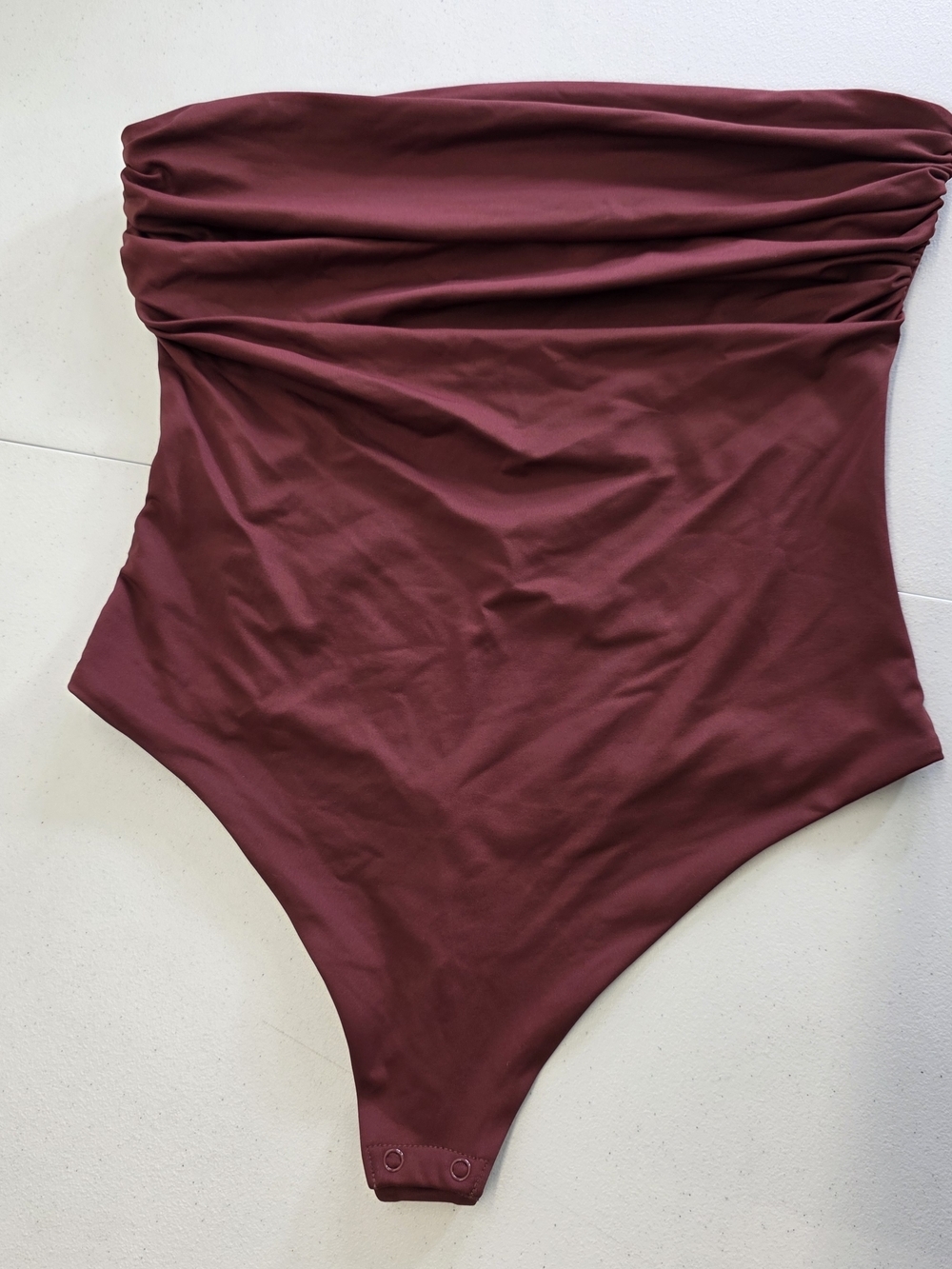 Meshki Burgundy Strapless Body suit